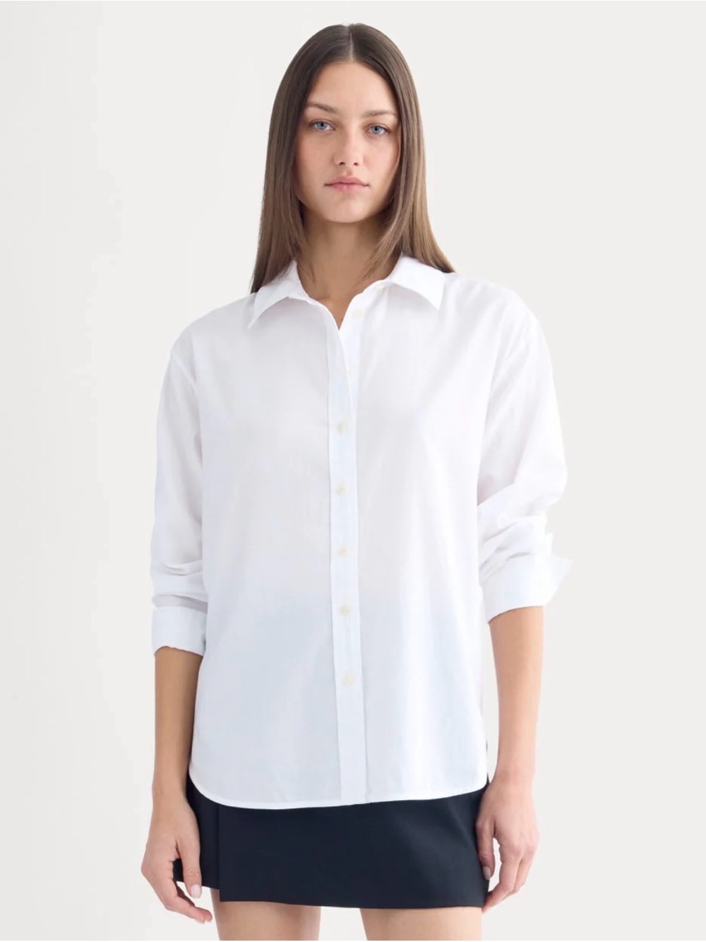 New Everlane Everyday Shirt In Silky Cotton White Size XXS